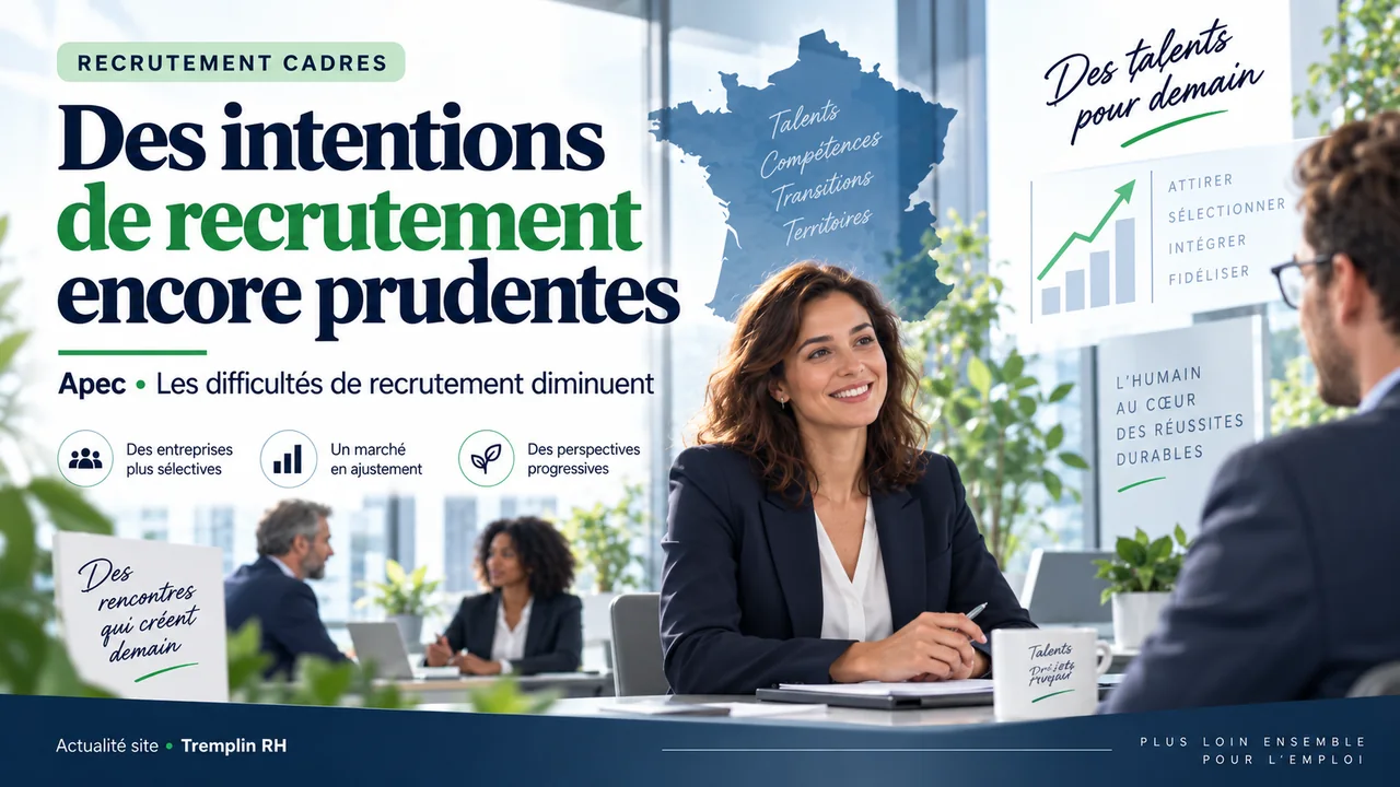 Illustration — Recrutement des cadres : les intentions restent à un niveau bas